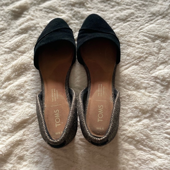 Toms - Jutti Dorsay Flats In Black - Picture 2 of 6